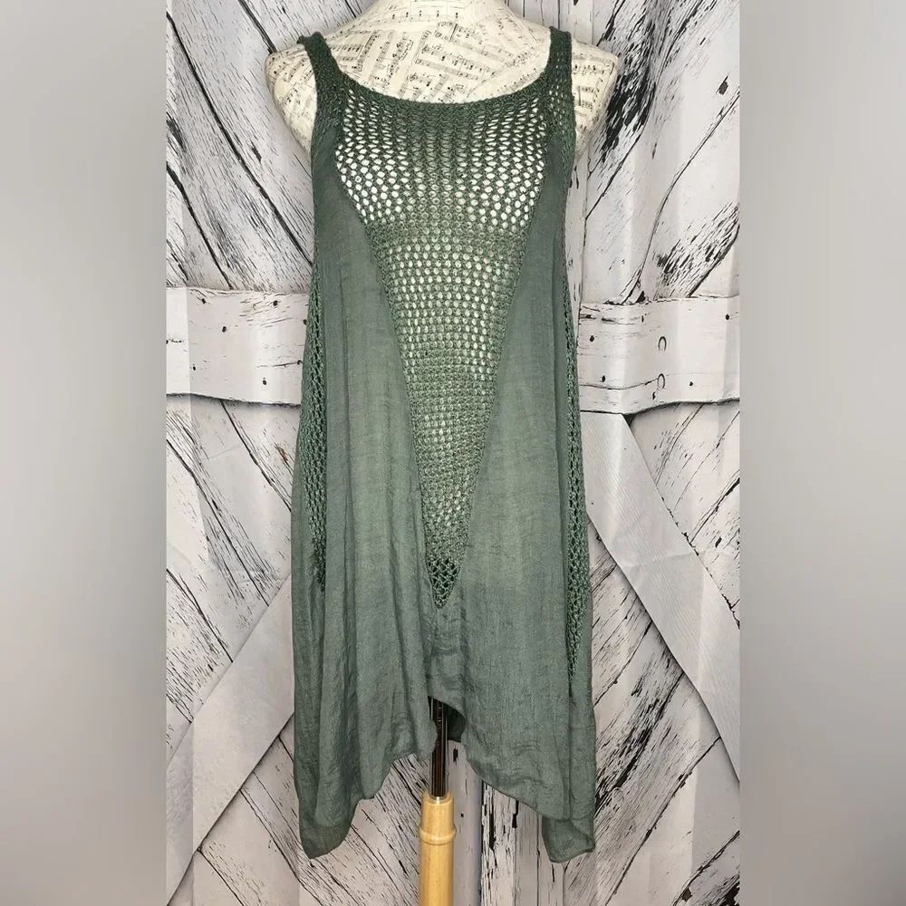 Elan Mesh Swim Coverup Green M